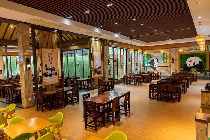 the panda restaurant at the panda base